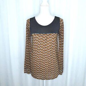 Boden Chepstow Longsleeve Brown Colorblock Pullover New Without Tags